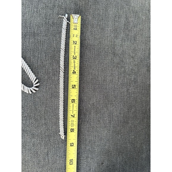 ROSS SIMONS 925 STERLING SILVER DIAGONAL LINK CHAIN NECKLACE MATCHING BRACELET - Picture 12 of 13